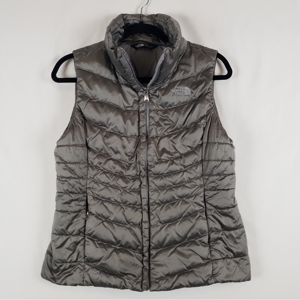 The North Face Women's Metallic Gray Puffer Vest M